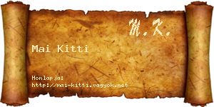 Mai Kitti névjegykártya