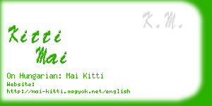 kitti mai business card